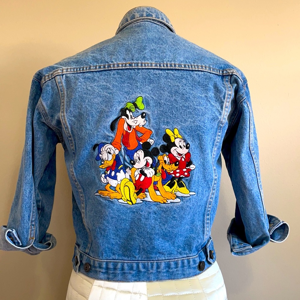 VINTAGE Disney Store Jean Jacket with Embroidery
